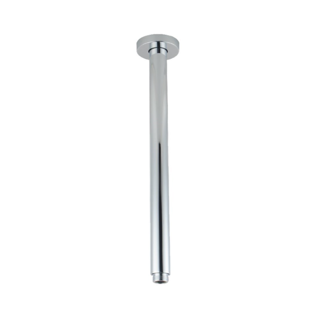 AQU Round Ceiling Shower Arm 400mm - Brushed Nickel