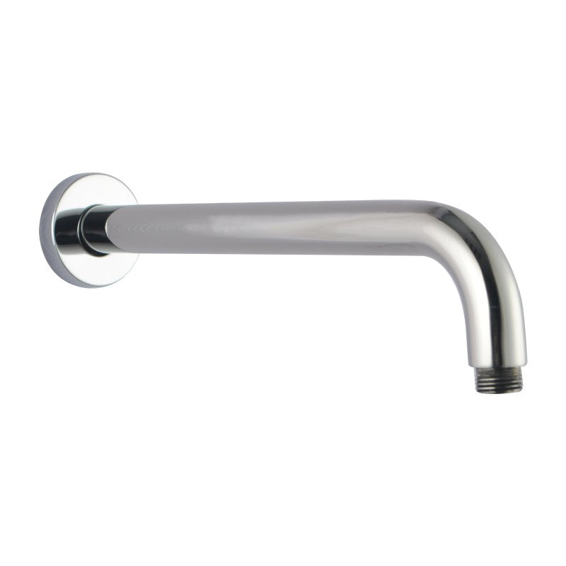 AQU Round Wall Straight Shower Arm 400mm - Chrome