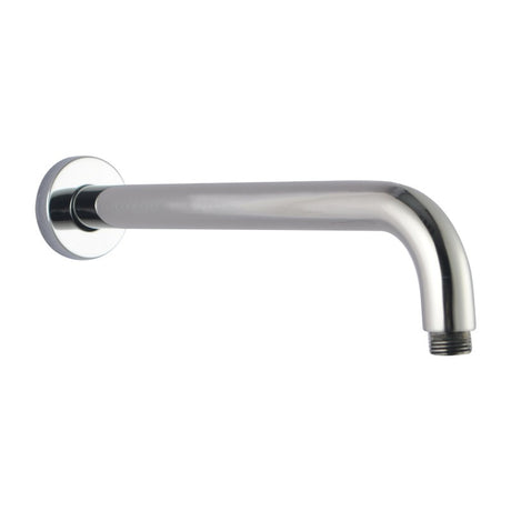 AQU Round Wall Straight Shower Arm 400mm - Chrome