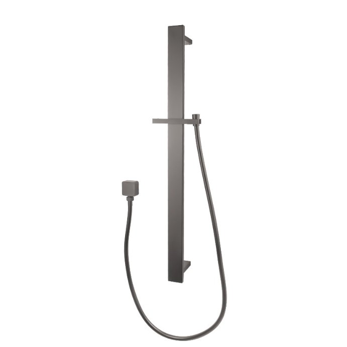 AQU Shower Rail Without Handheld Shower - Brushed Gun Metal