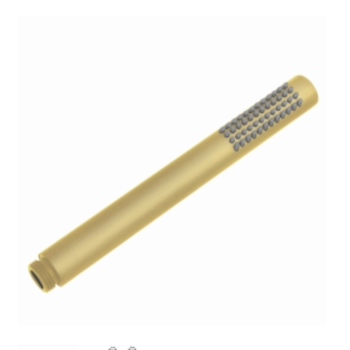 AQU Round Single Function Handheld Shower Head - Brushed Brass