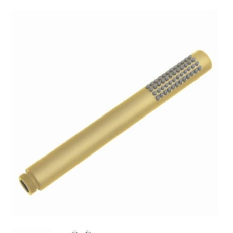 AQU Round Single Function Handheld Shower Head - Brushed Brass