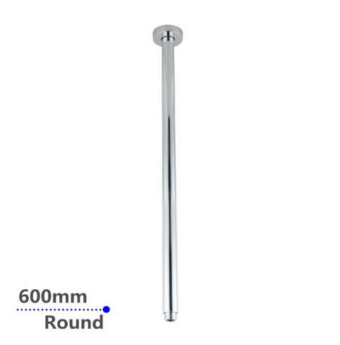 AQU Round Ceiling Shower Arm 600mm - Chrome