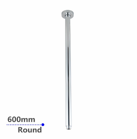 AQU Round Ceiling Shower Arm 600mm - Chrome
