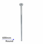 AQU Round Ceiling Shower Arm 600mm - Chrome