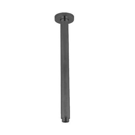 AQU Round Ceiling Shower Arm 400mm - Brushed Gun Metal