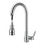 Round Vintage Pull Out Kitchen Sink Mixer Tap - Chrome