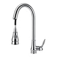 Round Vintage Pull Out Kitchen Sink Mixer Tap - Chrome