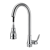Round Vintage Pull Out Kitchen Sink Mixer Tap - Chrome