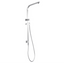 AQU Square Shower Station Without Shower Head And Handheld Shower - Brushed Nickel