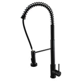 AQU Tall Spring Pull Out Kitchen Mixer - Black