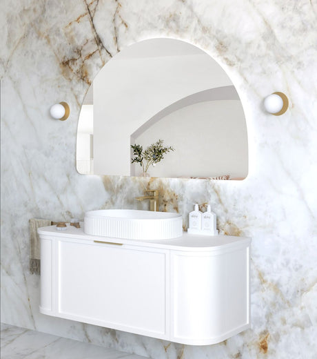 ARCHIE LED Half Moon Frameless Mirror 1000x1500mm