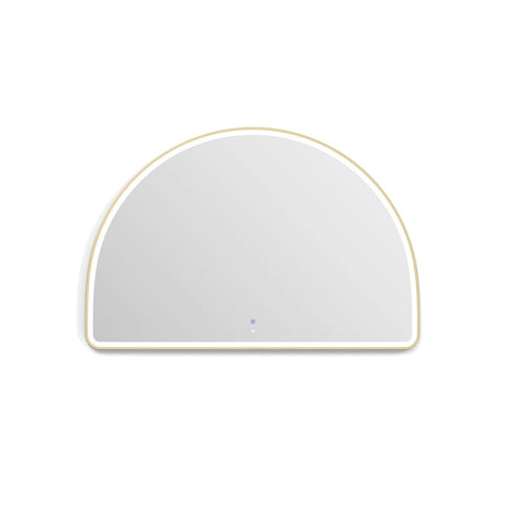 ARCHIE LED Half Moon Mirror 1000x1500mm (Brushed Gold)