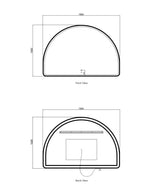 ARCHIE LED Half Moon Mirror 1000x1500mm 