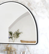 ARCHIE LED Half Moon Mirror 1000x1500mm (Matte Black)