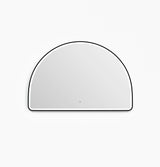 ARCHIE LED Half Moon Mirror 1000x1500mm (Matte Black)