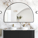 ARCHIE LED Half Moon Mirror 1000x1500mm (Matte Black)
