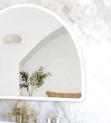 ARCHIE LED Half Moon Mirror 1000x1500mm (Matte White)