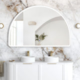 ARCHIE LED Half Moon Mirror 1000x1500mm (Matte White)