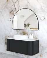 ARCHIE LED Half Moon Mirror 800x1200mm (Matte Black)