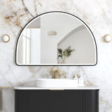 ARCHIE LED Half Moon Mirror 800x1200mm (Matte Black)