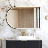 ARCHIE LED Metal Frame Mirror 1200x800mm Matte Black