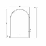 ARCHIE LED Metal Frame Mirror 1200x800mm Matte White