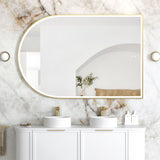 ARCHIE LED Metal Frame Mirror 1500x1000mm Brushed Gold