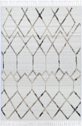 Ares Dorian Geometric Cream and Taupe Rug