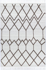 Ares Lelantine Geometric Cream and Brown Rug
