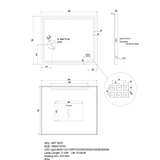 ART LED Rectangle Frameless Mirror 900x750mm with Magnifier and Bluetooth