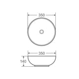 ASTI Counter Top Basin Matte Pink (Round: 350x350x140)