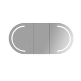 Athena Front-Lit LED Oval PVC Shaving Cabinet 1200mm