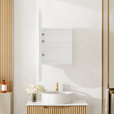 Athena Front-Lit LED Oval PVC Shaving Cabinet (450 x 900mm) – Single Door