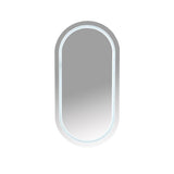 Athena Front-Lit LED Oval PVC Shaving Cabinet (450 x 900mm) – Single Door