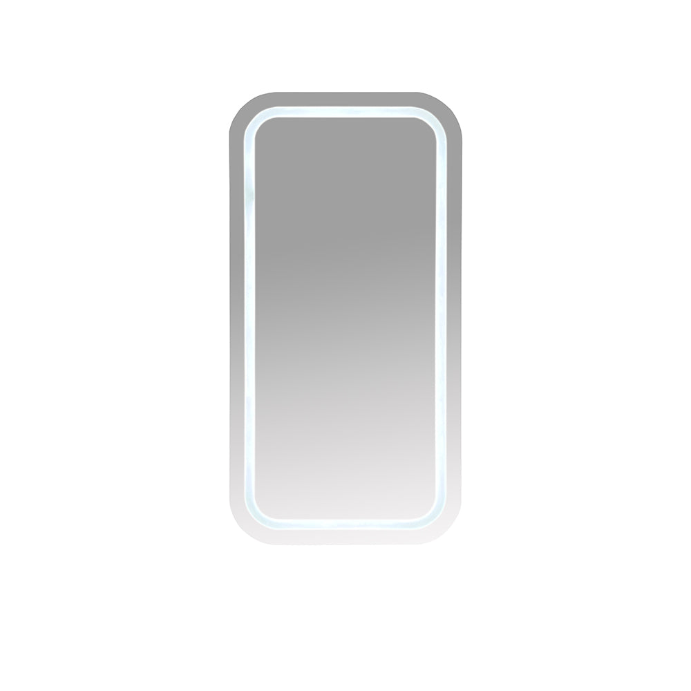 Athena Front-Lit LED Square PVC Shaving Cabinet 450 x 900mm – Single Door