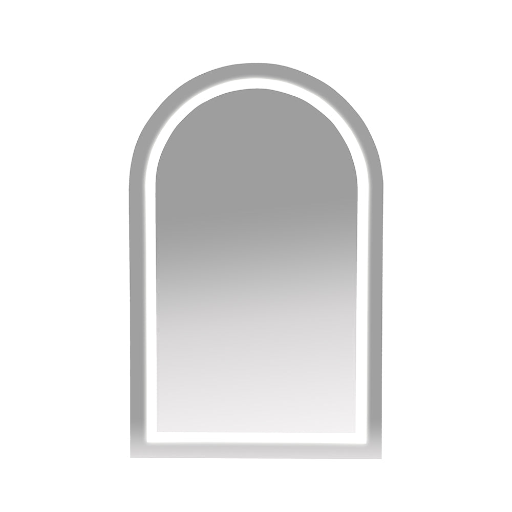 Athena Front-Lit LED Arch PVC Shaving Cabinet 500 x 800mm – Single Door