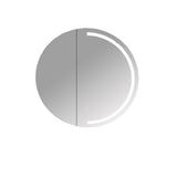 Athena Front-Lit LED Round PVC Shaving Cabinet 750mm – Single Door