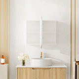 Athena Front-Lit LED Oval PVC Shaving Cabinet 900mm