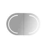 Athena Front-Lit LED Oval PVC Shaving Cabinet 900mm