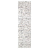 Atina Distressed Geo Squares Grey Rug - AT03