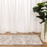 Atina Distressed Geo Squares Grey Rug - AT03