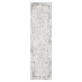 Atina Distressed Border Beige Grey Rug - AT04