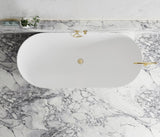 ATTICA BONDI Freestanding 1700mm Overflow Bathtub - Matte White