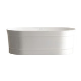 ATTICA BONDI Freestanding Overflow Bathtub - Matte White