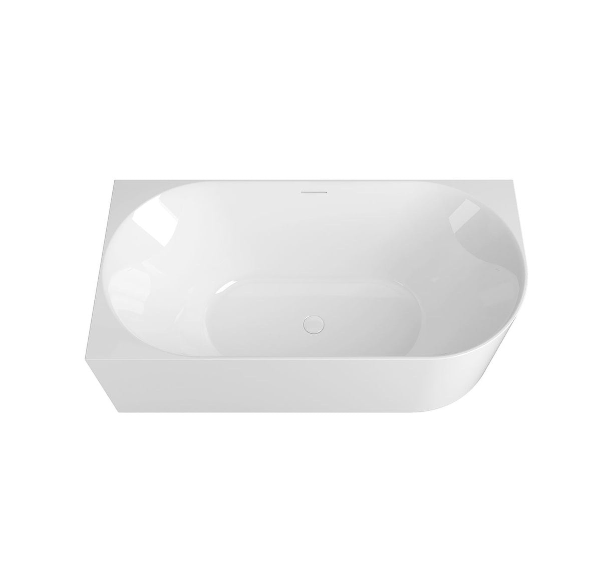ATTICA Celine Left Corner With Overflow 1500mm (Matte White/ Gloss White)