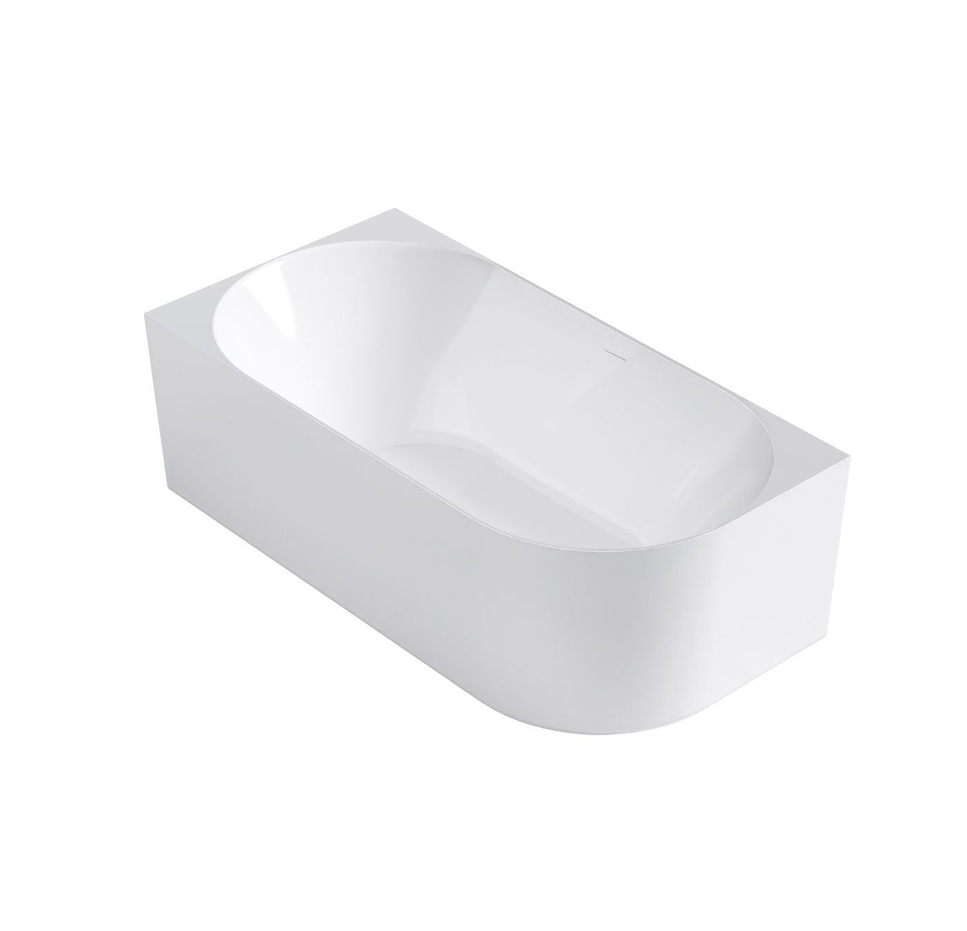 ATTICA Celine Left Corner With Overflow 1500mm (Matte White/ Gloss White)
