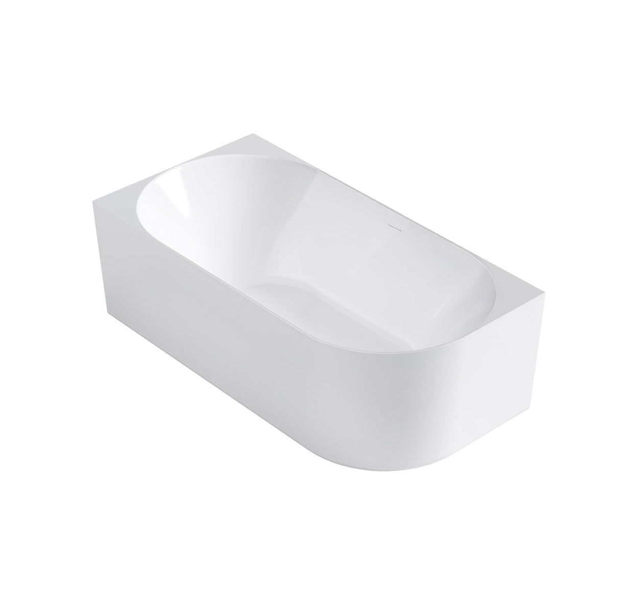 ATTICA Celine Left Corner With Overflow 1500mm (Matte White/ Gloss White)