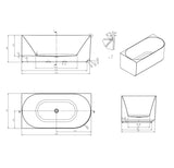 ATTICA Celine Left Corner With Overflow 1500mm (Matte White/ Gloss White)