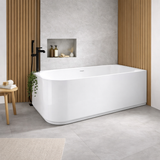 ATTICA Celine Right Corner With Overflow (1500/ 1700mm) (Matte White/ Gloss White)